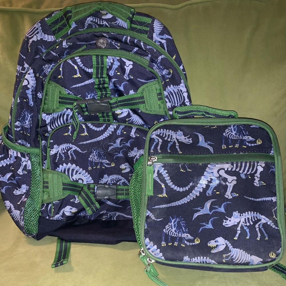 Pottery Barn Kids Dinosaur Backpack and Lunchbox
